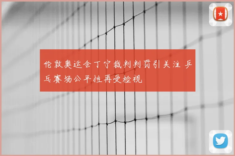伦敦奥运会丁宁裁判判罚引关注 乒乓赛场公平性再受检视